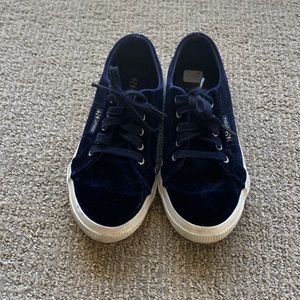 Kids Navy Velvet Superga Sneakers size 13.5
